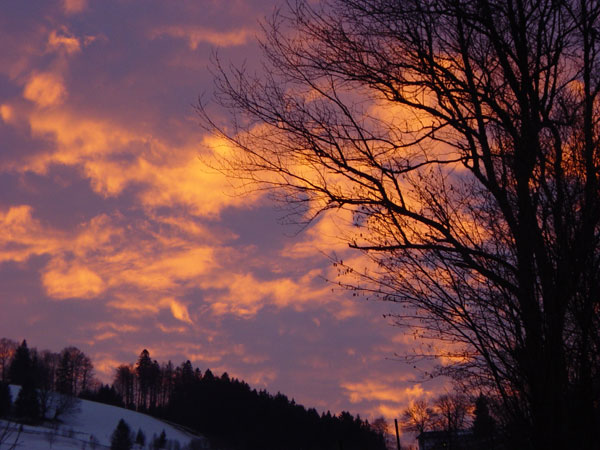 Abendstimmung am Haus